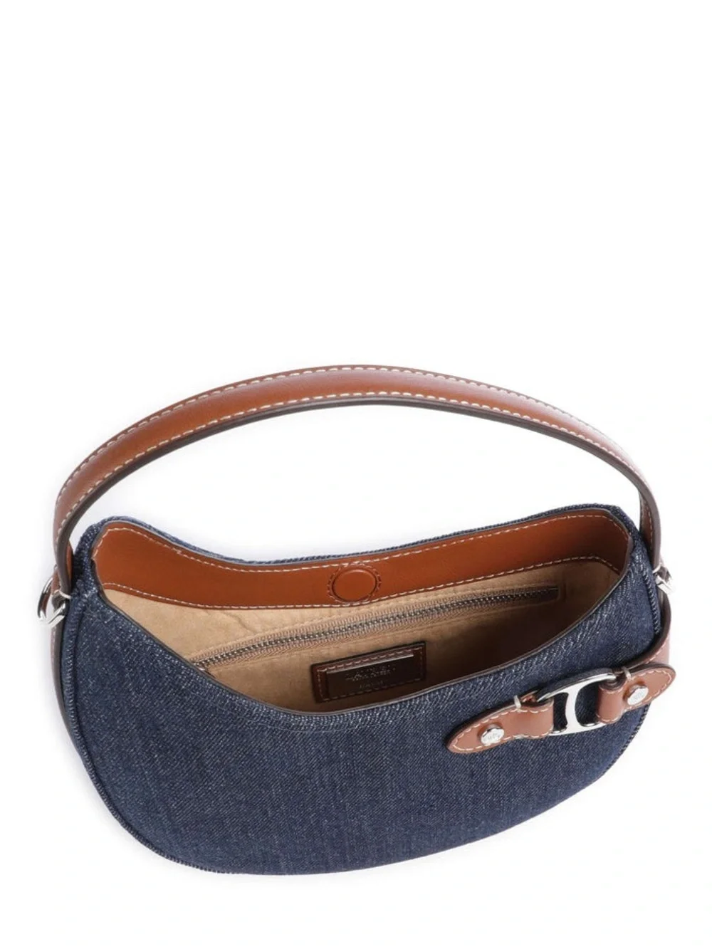 Lauren Ralph Lauren Tasha Small Shoulder Bag Canvas rinse wash denim/auren tan - Picture 6 of 10